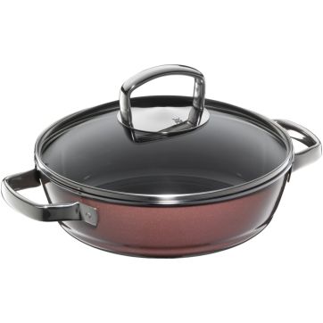 Cratita cu capac de sticla WMF Fusiontec Mineral, 24 cm