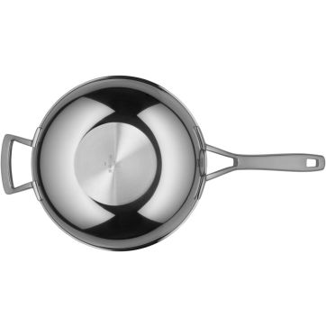 Tigaie wok WMF Multiply de 28 cm, Cromargan®, argintiu