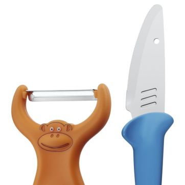 Set peeler & cutit pentru copii WMF, 2 piese, Cromargan®