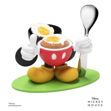 Suport pentru oua WMF Mickey Mouse, lingurita din Cromargan® inclusa