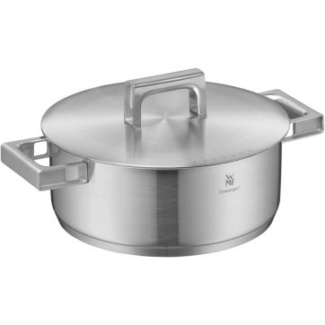 Oala cu capac WMF Ultimate Cool +, 24 cm, 4.1L, inductie, Cromargan®