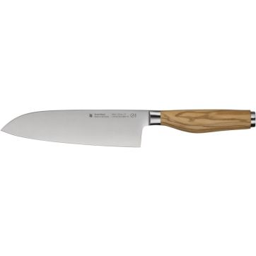 Cutit santoku WMF Grand Wood, lama 18 cm, maner din lemn