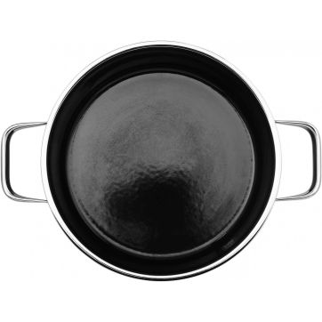 Cratita cu capac WMF Fusiontec Aromatic Black, 28 cm, 5.9 L, inductie